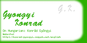 gyongyi konrad business card